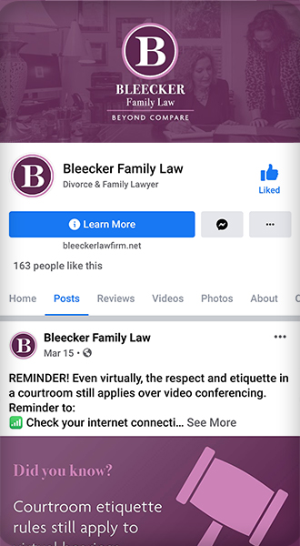 Bleecker Family Law Facebook Feed