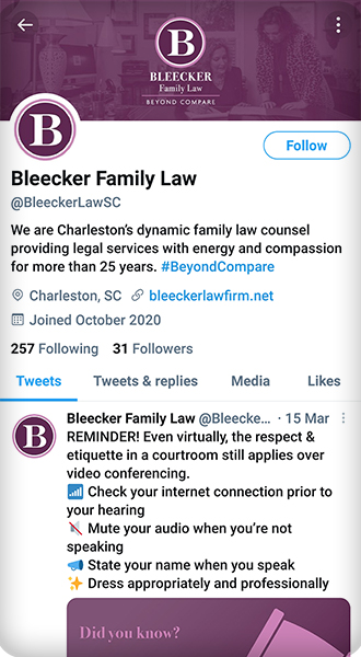 Bleecker Family Law Twitter Feed