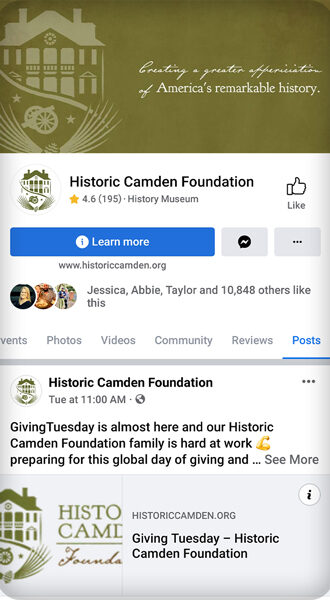 Historic Camden Foundation Facebook Page