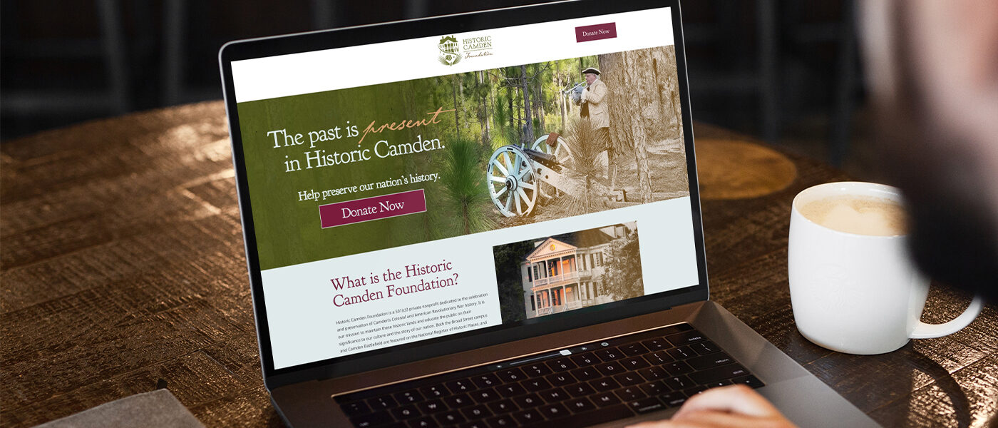 Historic Camden Foundation Fundraising Landing Page