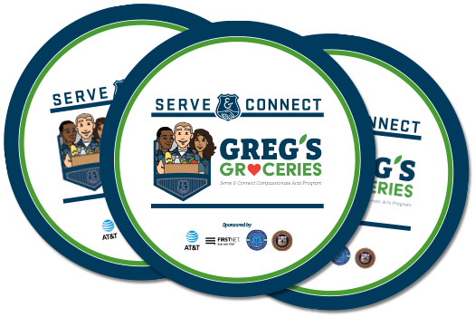 Serve and Connect Greg's Groceries Stickers